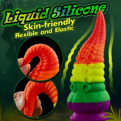Orsen 8.66 Inch Tentacle Silicone Rainbow Dildo with Suction Cup