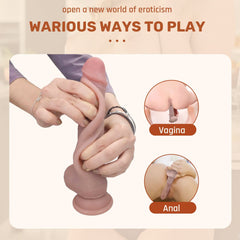 8.46 inch silicone flexible dildo for men and women