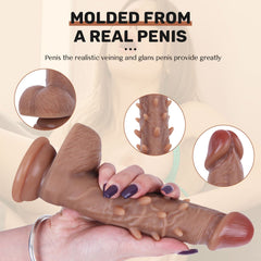 7.87" Vibrating vaginal dildo with suction cup