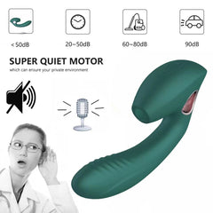 2 and 1 G-spot clitoral vibrator with 10 vibration modes