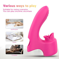 2-in-1 G-spot tongue licking vibration vibrator with 9 vibration modes