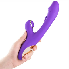Clit Sucking Finger Tapping G-Spot Vibrator with 7 Vibrating, 7 Tapping & Flapping Patterns