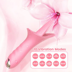Clitoral Tongue Lick Vibrator with 10 Vibration Modes