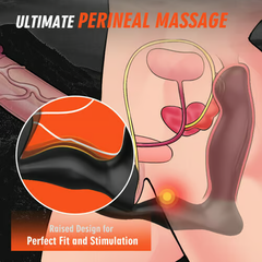 Sextoyvibe™ Noah - 10 Vibrating Intense Prostate & Perineal Massager with Heating Feature and Cock Ring