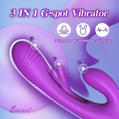 G Spot Rabbit Vibrator with 7 Vibration 7 Flapping Modes