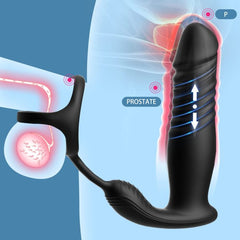 Sextoyvibe 6 Mode Prostate Massager with Cock Ring, App and Remote Control for Couples