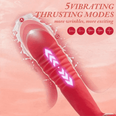 Rose Low Noise 5 Thrusting &amp; Vibrating 7 Tongue Licking Vibrator