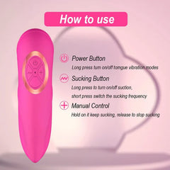 Sextoyvibe Clitoral Sucking Vibrator Sex Toys with 8 Sucking and 5 Licking Vibrations
