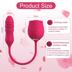 2 and 1 stretching sucking vibrator with 8 vibration modes