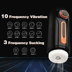 Sextoyvibe™ 10 Thrusting 10 Vibrating 3 Sucking Heating Male Masturbator