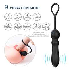 9 kinds of vibration mode anal plug vibrator / prostate massager