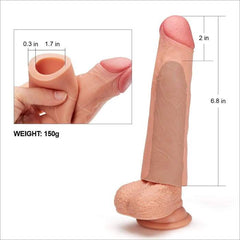 6.8 Inch Realistic Penis Extension Sleeve