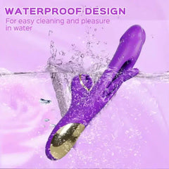 Clit Sucking Finger Tapping G-Spot Vibrator with 7 Vibrating, 7 Tapping & Flapping Patterns