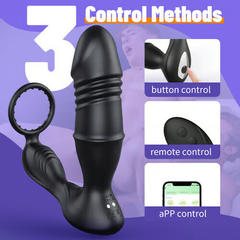 Mason APP/Controller &amp; 9-Telescopic/Vibration &amp; Penis Ring Locking Prostate Massager