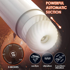 SVAKOM Hands-Free Pocket Pussy Masturbators with 5 Suction &amp; Vibration