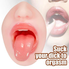 5.9Inch Pocket Pussy Realistic Mouth With 3D Teeth And Tongue