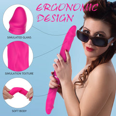 9 modes vibration les double-headed silicone USB rechargeable waterproof masturbator