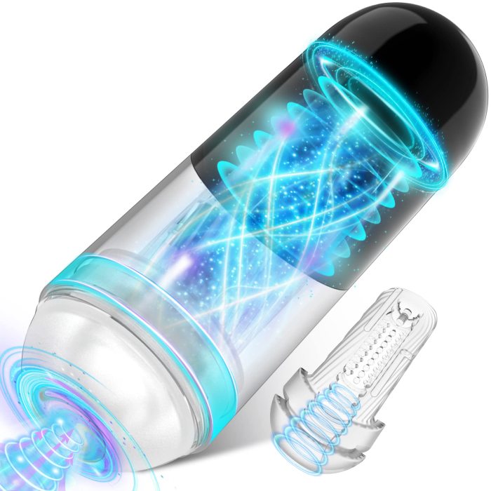 A1 - Realistic Textured Pocket Pussy Vagina Oral Male Stroker with 5 Suction &amp; 10 Vibration Modes