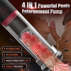 Sextoyvibe 9 Vibrating Sucking Male Masturbator Penis Enlargement Pump