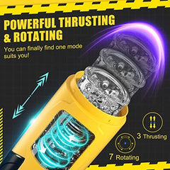 YELLOW KNIGHT 7 Thrusting & Rotating Modes Automatic Male Masturbator