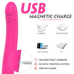 9 modes of vibration foldable les double-headed silicone USB rechargeable waterproof masturbator