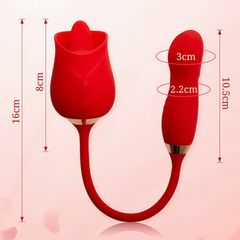 Fiona - Rose Clit Licking &amp; Vibrating Stimulator Multifunctional Vibrator