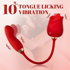 Fiona - Rose Clit Licking &amp; Vibrating Stimulator Multifunctional Vibrator