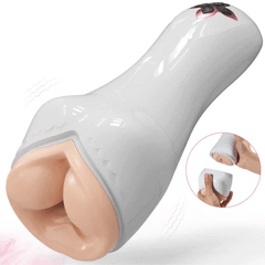 Allure Split Design Breast Vulva Entry 5 Suction &amp; 7 Vibrations 3 Languages Automatic Masturbation Cup